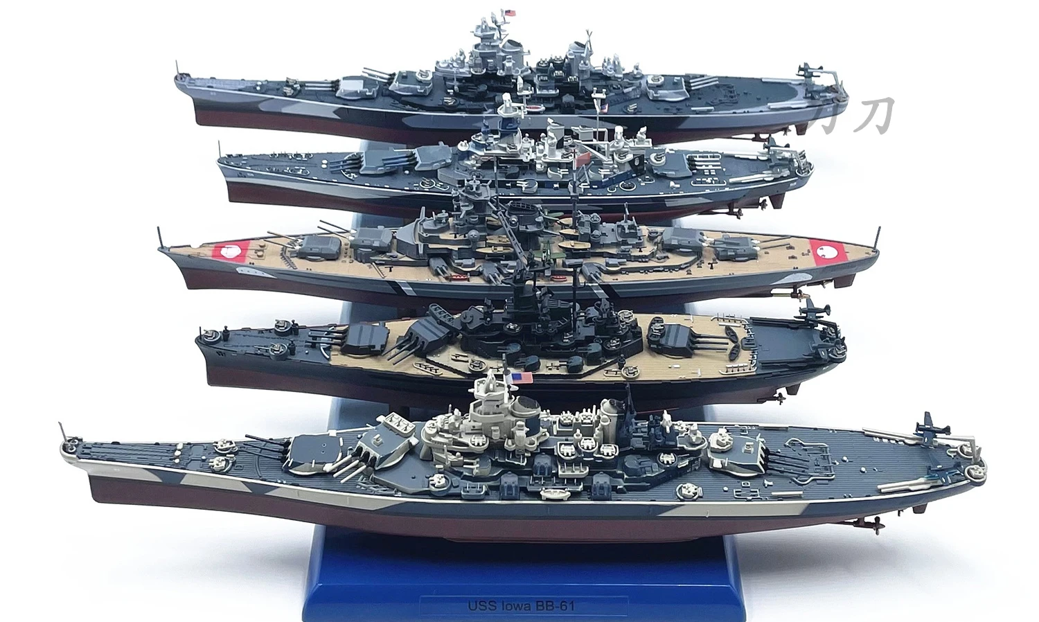 1/1000 Missouri, Iowa, North Carolina, Bismarck, battleships