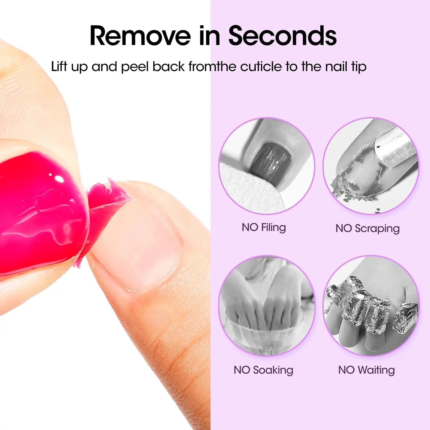 GELLEN مسمار سحر مجموعة 18 مللي تقشر هلام قاعدة معطف فوقي 2 قطعة قاعدة قابلة للتقشير هلام دون تمرغ واضح طلاء الأظافر DIY المنزل