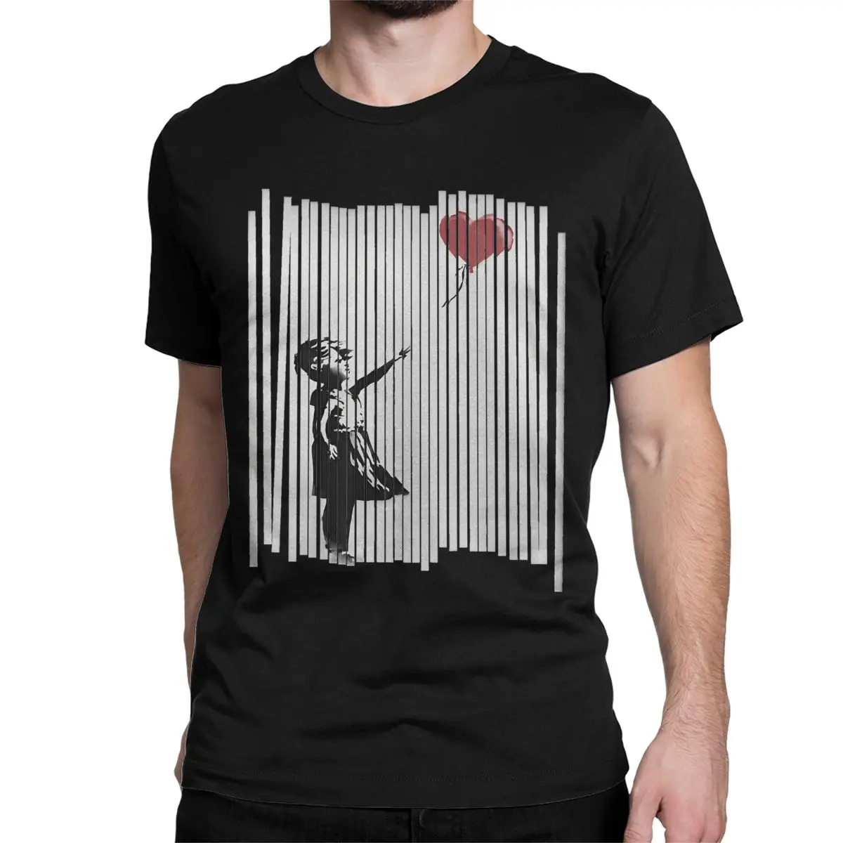 Men Women's T-Shirt I Fixed It Banksy Shredded Balloon Girl Vintage Cotton Tee Shirt Short Sleeve T Shirts Clothing Plus Size