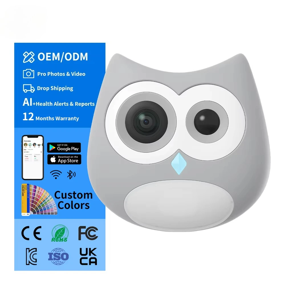 

OEM ODM Cat Litter Camera with AI Recognition Multi-Cat Support App Control with Automatic & Standard Cat Litter Boxes