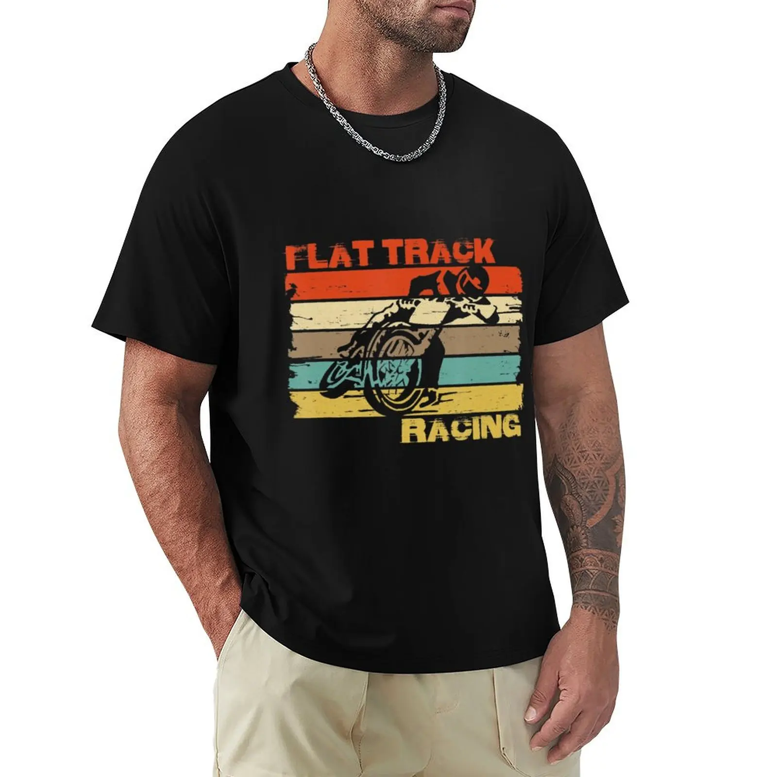 

Vintage Flat Track Motorcycle Racing Speedway T-Shirt shirts graphic tee anime clothes cute tops workout shirts for men