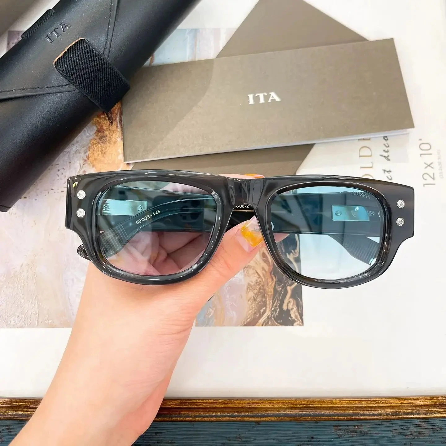 

Newest Brand Women Men Sunglasses Trendy Acetate Frame UV400 Business Casual For Unisex Eyeglasses LIANGCHENDITA MAUSKEL DTS701