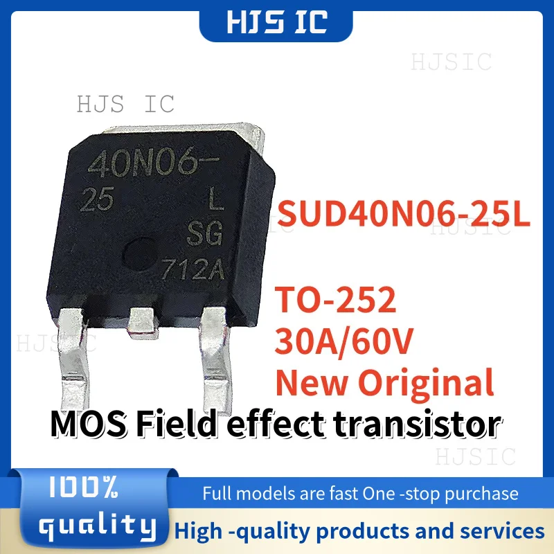 10-20-50 Uds nuevo Original SUD40N06-25L SUD40N06 40N06 40N06-25L 40N06-25 SUD40N06-25 TO-252 30A 60V MOS transistor de efecto de campo