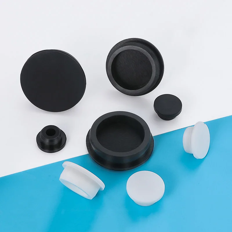 Rắn/Lỗ Silicone Lỗ Cao Su Cap 2.7-8.5Mm T-Loại Cắm Bìa Snap-On Gasket tẩy Trống End Cap Seal Stopper Cao Su Cắm 2 Màu