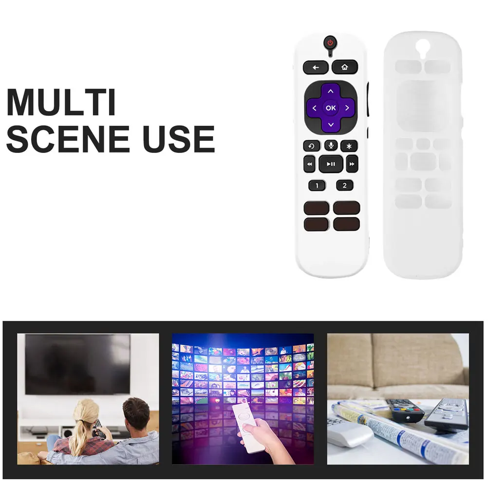 

Silicone Remote Controller Cover For Voice Remote Pro Shockproof Protective Shell Anti-Slip Scratch Drop Resistant Full