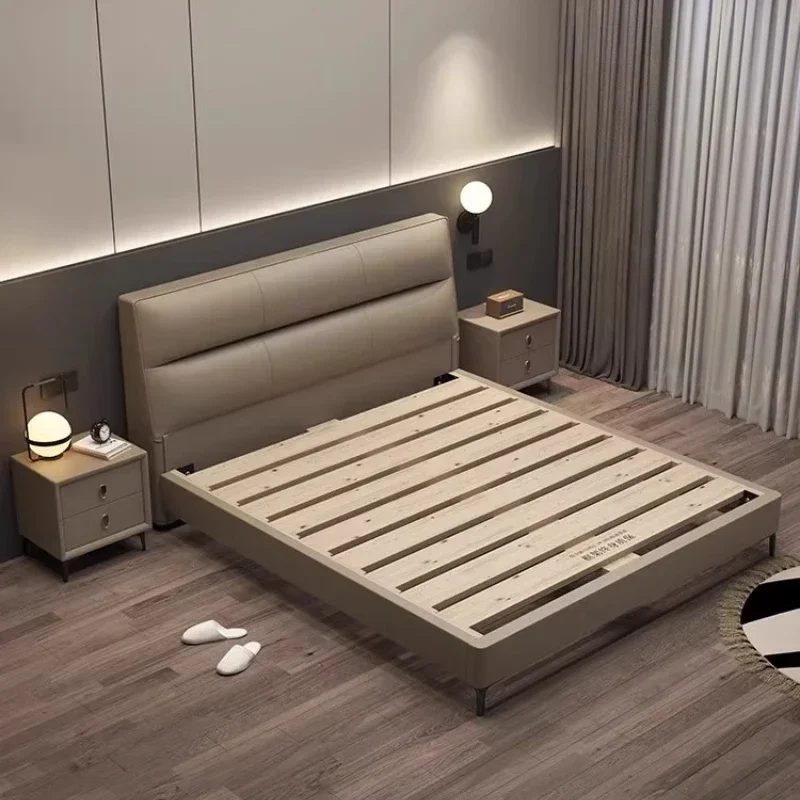 سرير مصمم بسيط، جماليات أوروبية، جودة زفاف، سرير عصري، شقة مريحة، أثاث كاما دي كاسال #6