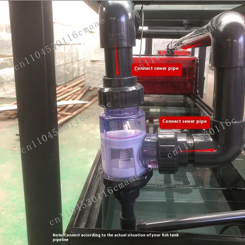 Eco-Friendly Large Flow Lifting Type Cylinder Check Valve Bottom Filter Tank for Fish Tank Sewer Plastic Sewer Valve Box
