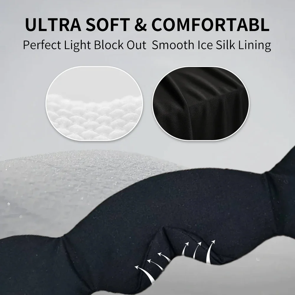 Masque pour les yeux Bluetooth avec écouteurs pour dormir Masque de sommeil Bluetooth confortable avec écouteurs immersifs pour un sommeil paisible