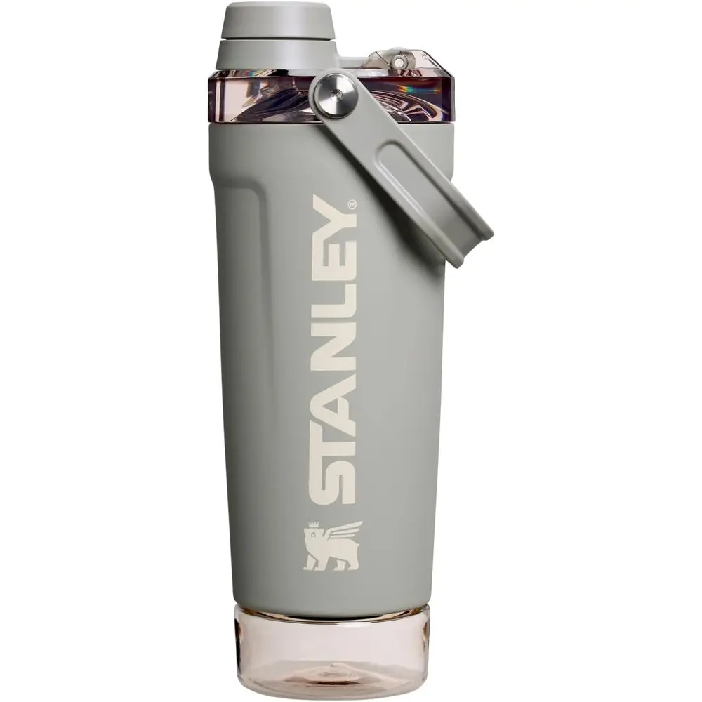 

20 oz Insulated Stainless Steel Shaker Cup | Base Storage and Lid | Protein Shakes and Pre-Workout Powder | BPA-Free | Sage Grey