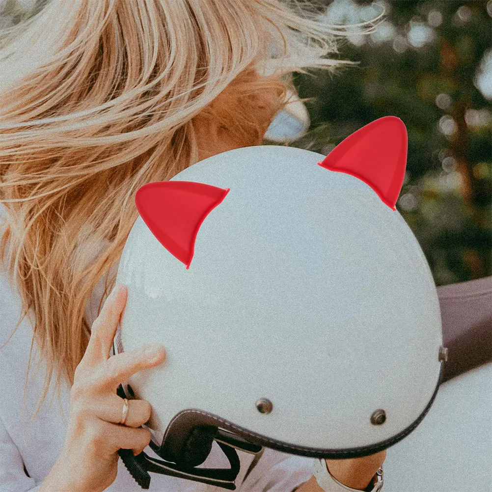 

1Pair Kitten Ear Decoration Creative Cat Ears for Motorcycle Scooter Helmets Women's Riding Gear Detachable Washable