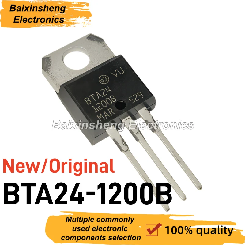 10PCS New/Original BTA24-1200B Bidirectional Thyristor 24A1200V TO-220 BTA24 1200B