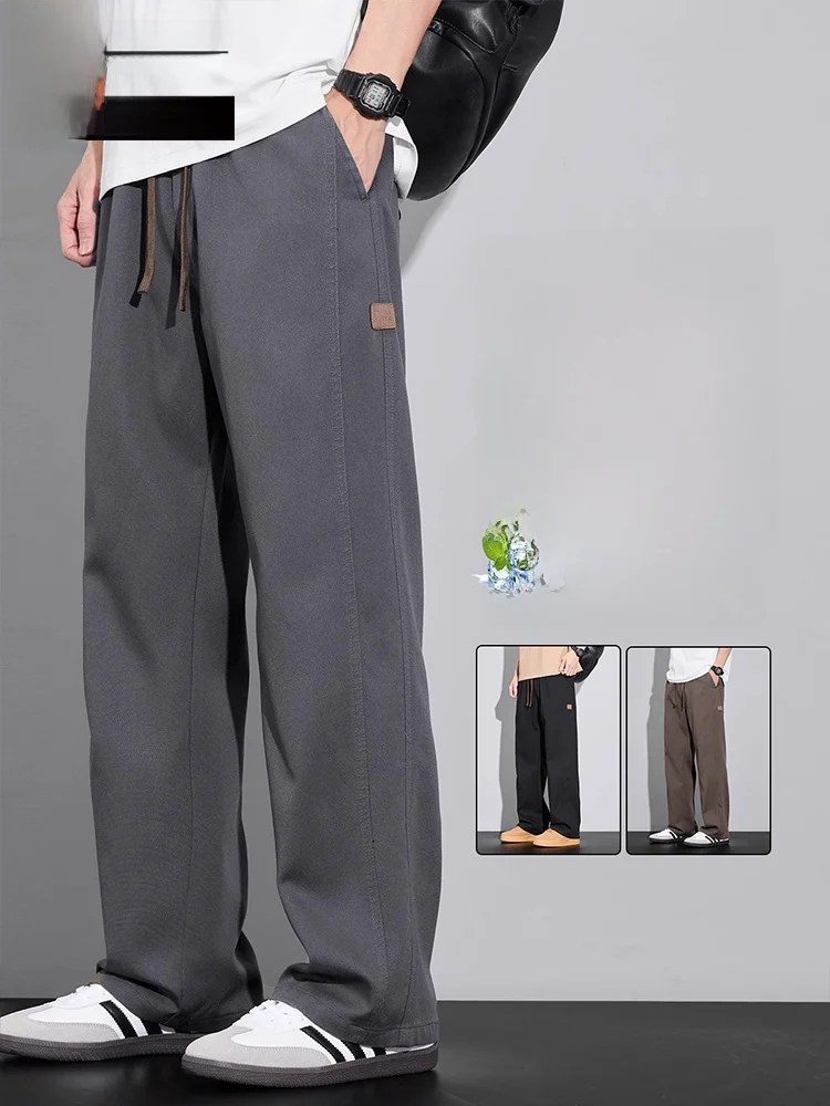 

Повседневные брюки, мужские летние тонкие свободные американские рабочие брюки, спортивные брюки, дышащие прямые брюки со средней талией TUCANO