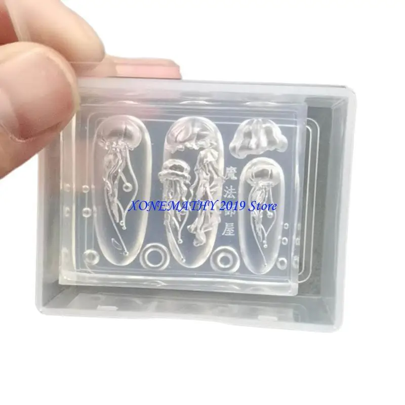 

F42F Jellyfish Art Dropper Molds Silicone Resin Molds Silicone Material