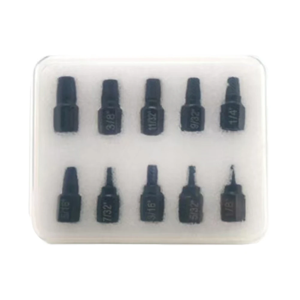 10 * Punte da trapano per estrattore per viti Set di rimozione per bulloni danneggiati rotte per utensili manuali per elementi di fissaggio spelati e danneggiati