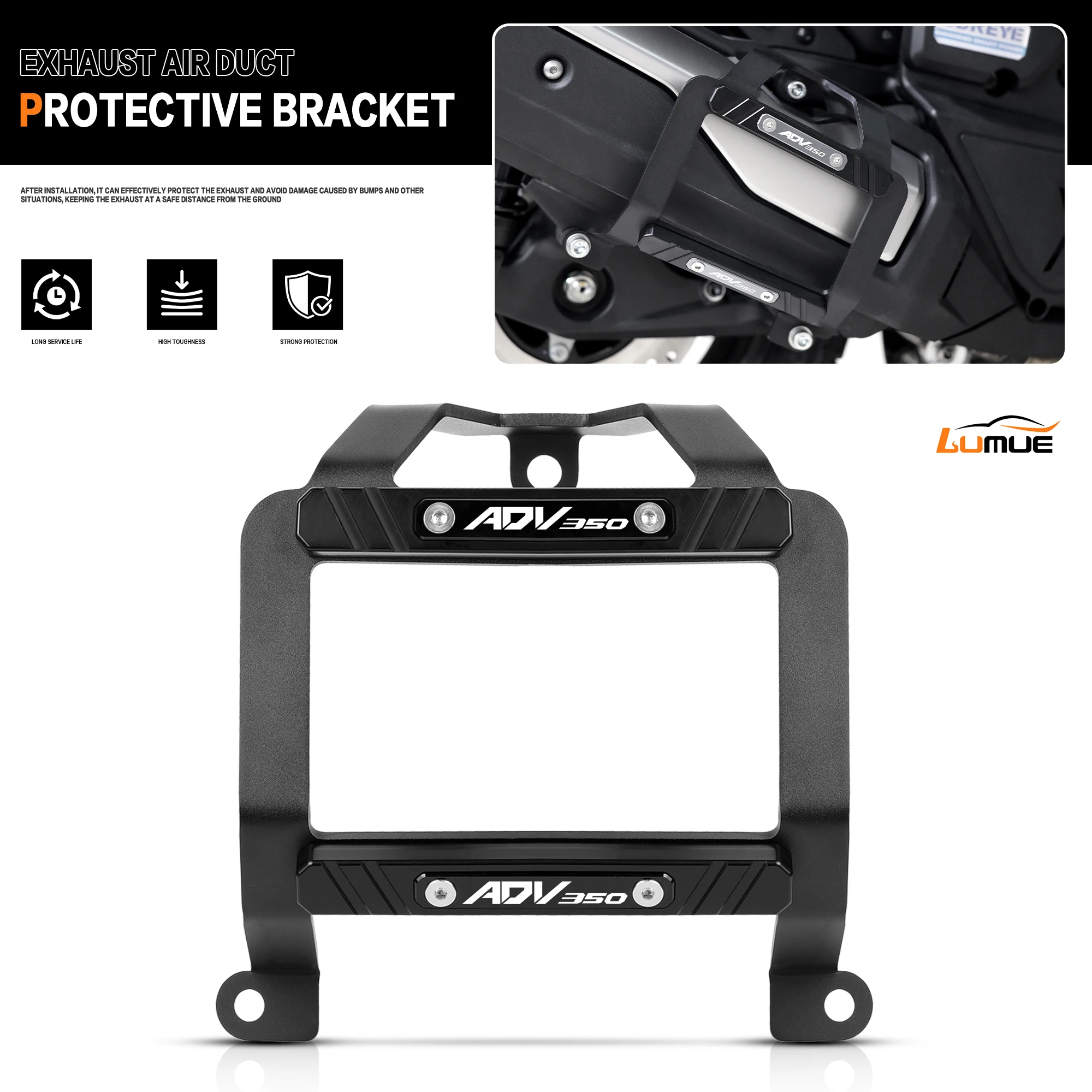 For Honda ADV350 ADV 350 2024-2025 Motorcycle ADV-350 Accessories Exhaust Muffler Pipe Guard Crash Bar Bumper Protector
