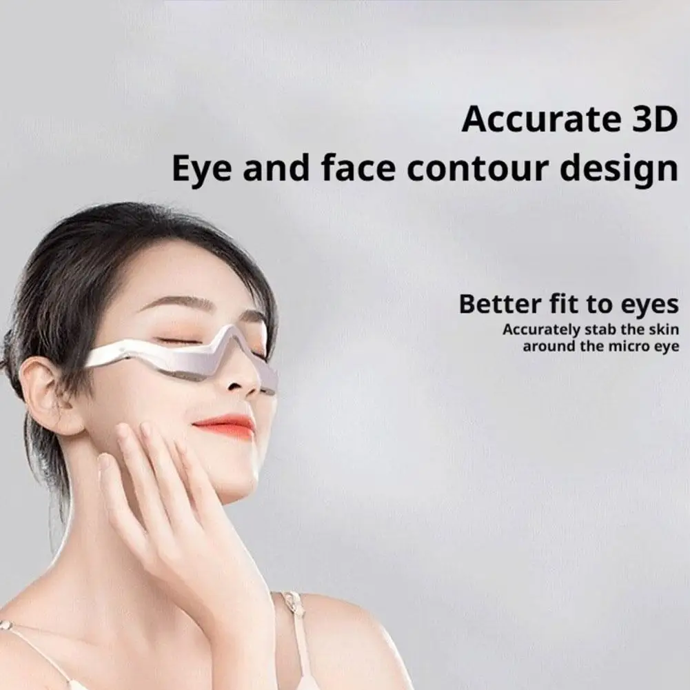 3D عيون الاسترخاء مدلك السلس العين الجلد المهنية جهاز الجمال العين العلاج بالضوء الأحمر تدليك نظارات جهاز العناية ببشرة العين #2