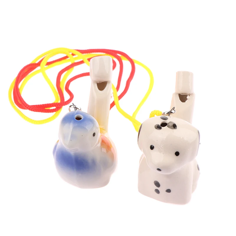 1PC Ceramic Water Bird Whistle With Rope Vintage Funny Musical Toys For Children Gift Educational Early Learning Painting Toy