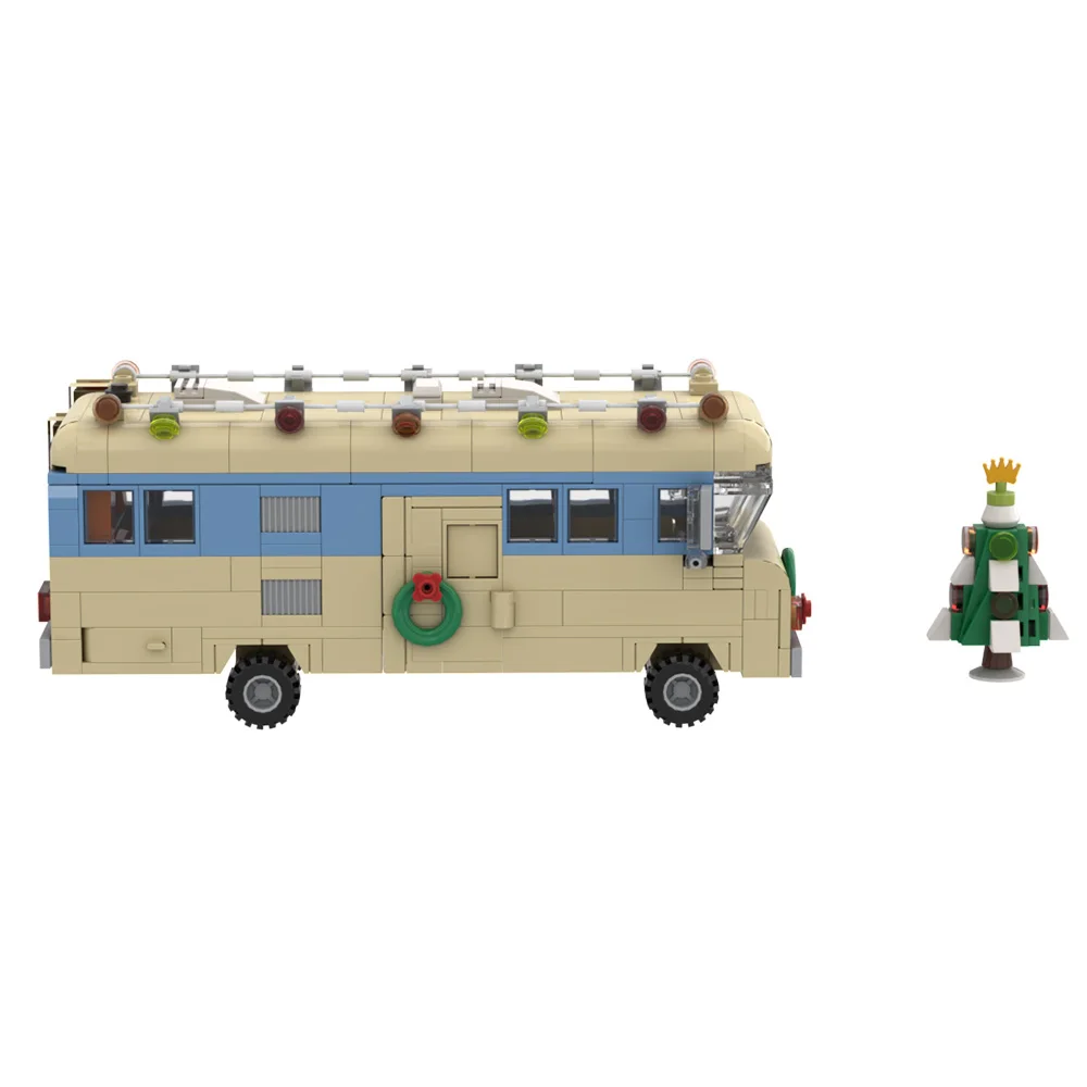 Gobricks moc natal férias rv festival atmosfera pequena partícula montagem blocos de construção brinquedo modelo carro crianças presente natal