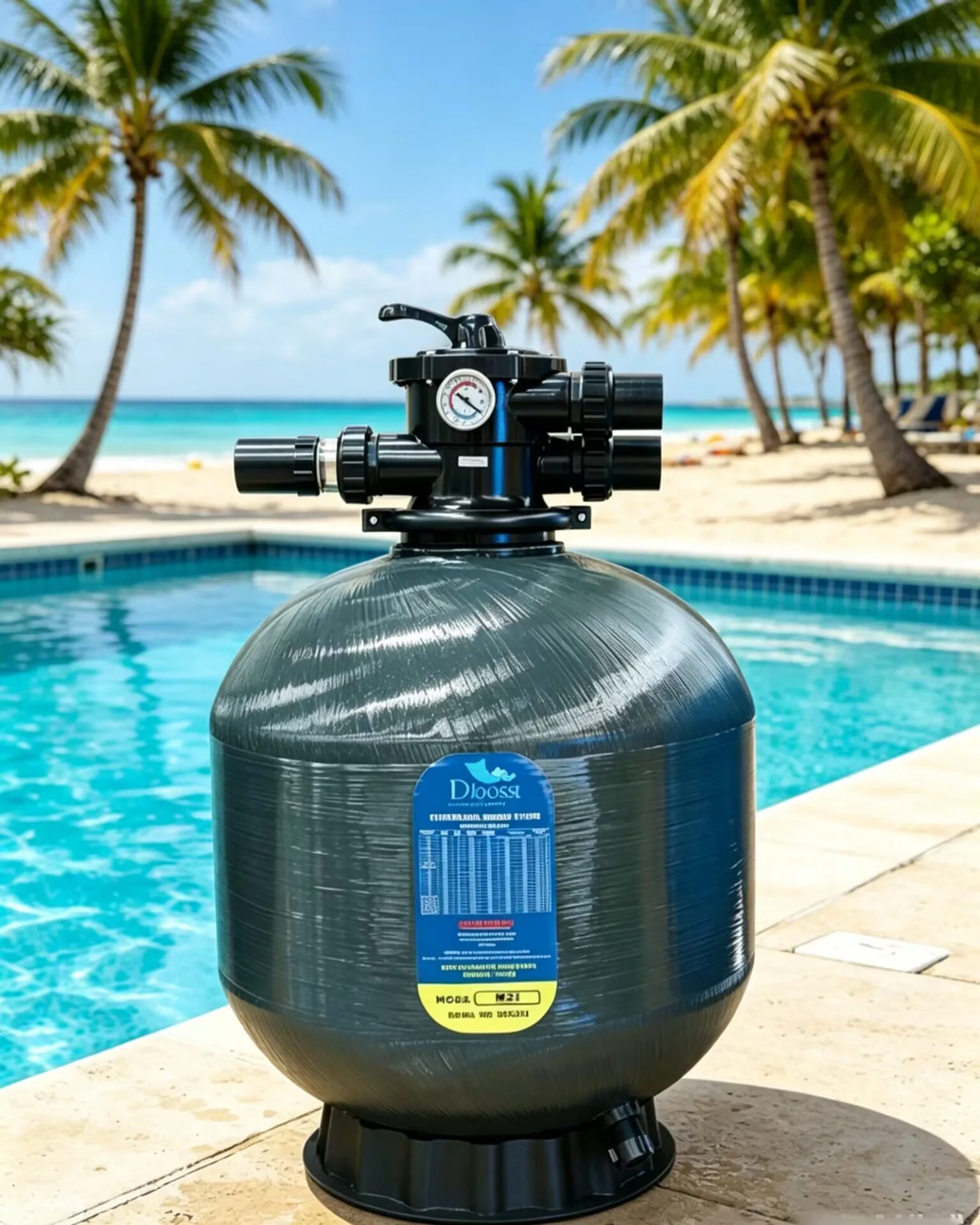 Reliable Pool Sand Filter with Top Valve | Long-Lasting Casing & Excellent Flow Performance