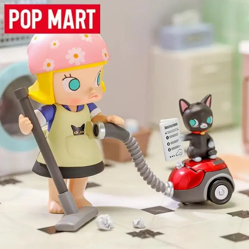 POP MART A Boring Day with Molly Series Mystery Box Torebka Niespodzianka Zabawki Lalka Śliczna Figurka Anime Ozdoby na Biurko Kolekcja Prezent Uroczy