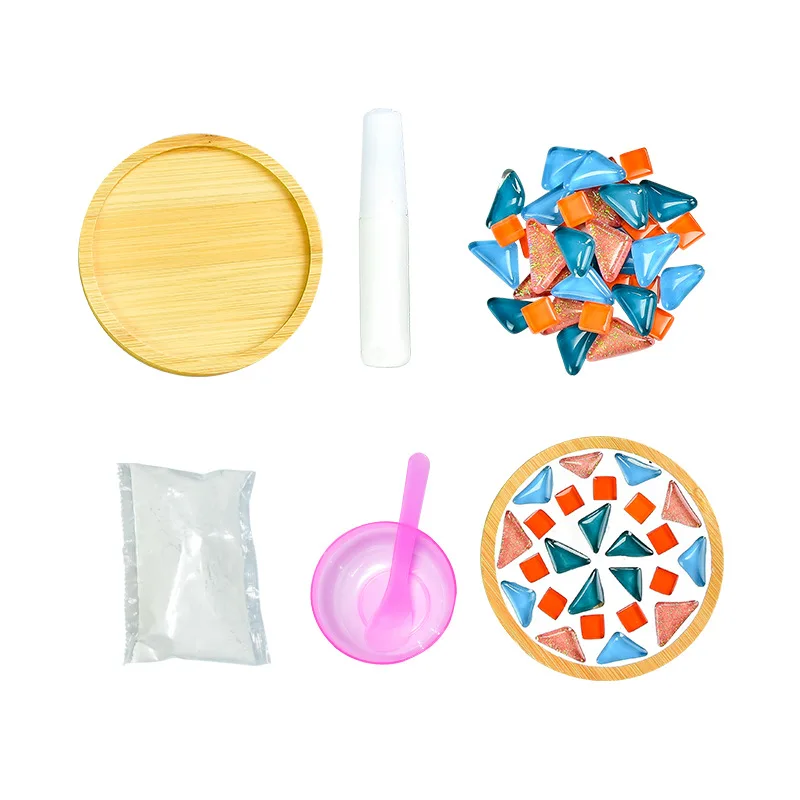 DIY Mosaic Coaster, Creative Handmade Cup Mat, Vintage Mosaic Spliced Coffee Coaster