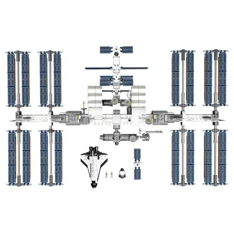 864 PCS International Space Station Building Blocks Bricks 21321 60004 Shuttle Astronaut Toy Birthday Christmas Gift Compatible