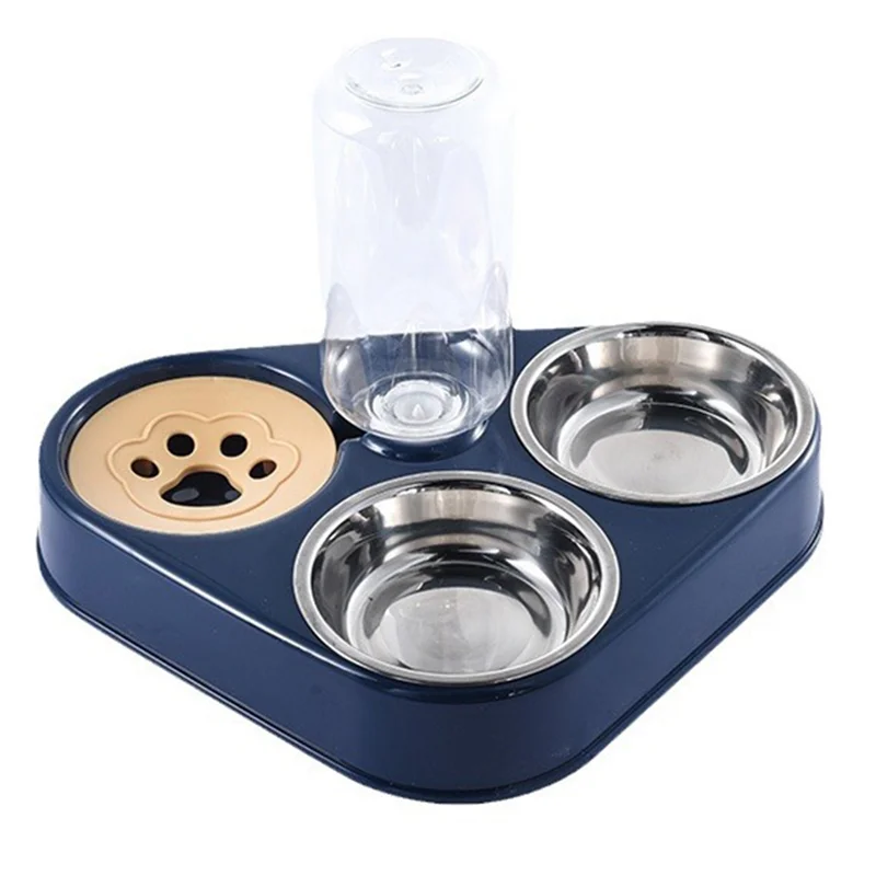 B84B-cuenco de agua potable automático, productos para mascotas, tres cuencos, lavabo de arroz para perros y gatos, suministros antiobstrucción para mascotas