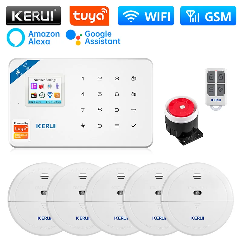 

KERUI W181 Alarm System for Home Burglar WIFI GSM Central Unit Alarm Panel Smart Life APP Control with Motion Sensor Detector