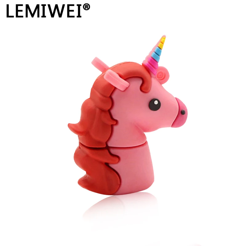 Phong Cách Mới Hoạt Hình Hình Bút Usb 32GB Ngựa Dễ Thương Pendrive Thực Dung Lượng 4GB 8GB thẻ Nhớ 16GB