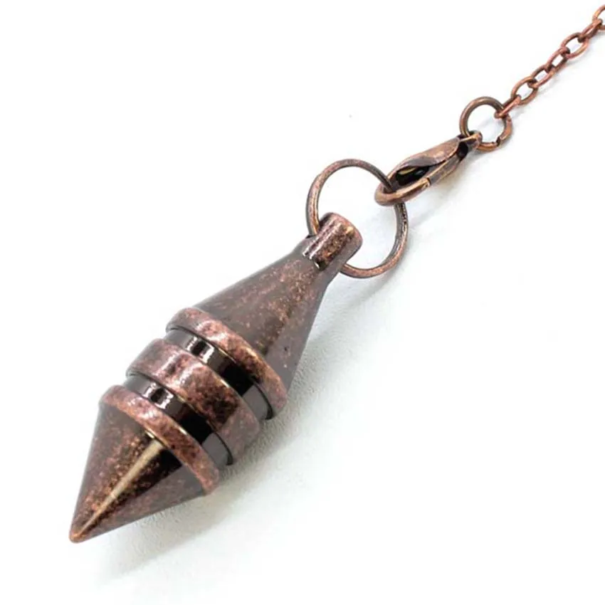 Cone 100% Copper Brass Metal Pendant Pendulum for Divination Dowsing Reiki Healing Egyptian Isis Pendulos Professional