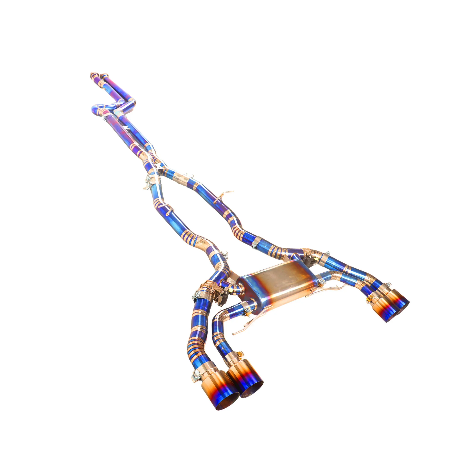 

YT Titanium Catback Exhaust with Dual Side Four Outlets and Valve System for BMW F9X X3M X4M 3.0T