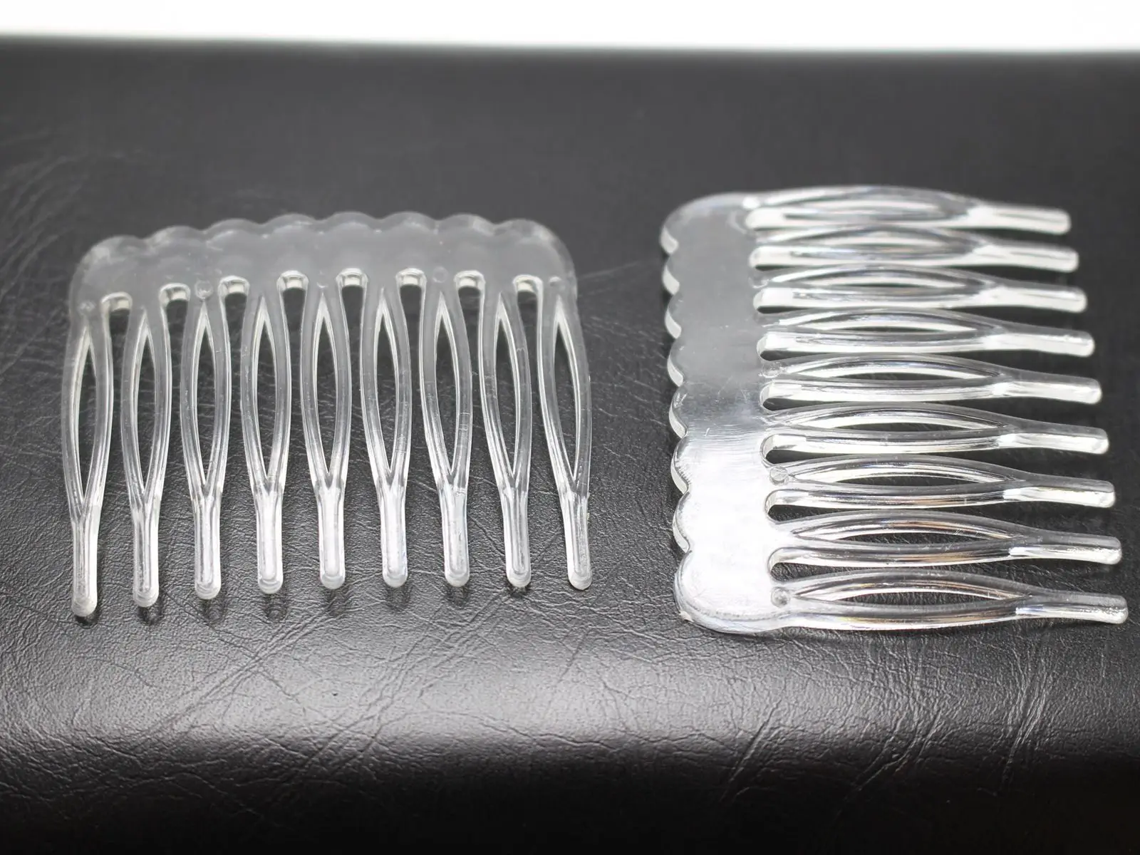 50 Clear Plastic Smooth Hair Clips Side Combs Pin Magic Grip Hair Pin 46mm