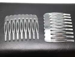 50 Clear Plastic Smooth Hair Clips Side Combs Pin Magic Grip Hair Pin 46mm