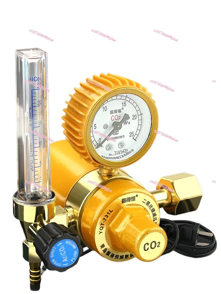 Carbon Dioxide Pressure Reducing Gauge 36V Heating 220V Anti-drop Pressure Gauge CO2 Pressure Reducing Two Welding Machine