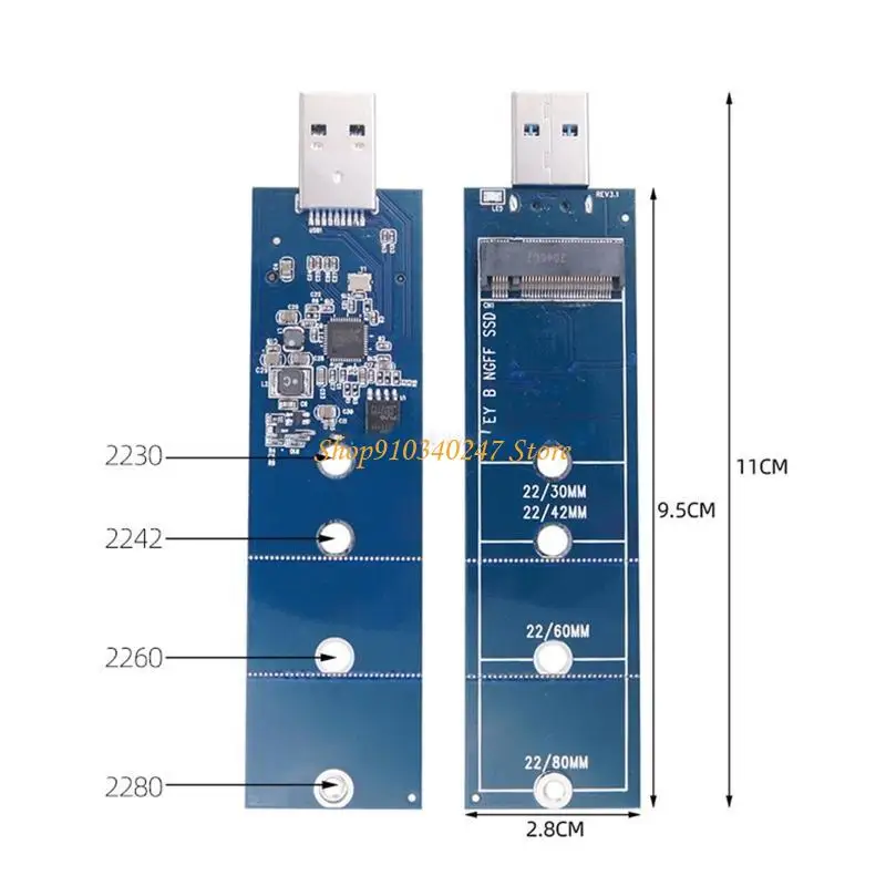 Q22A لـ M.2 NGFF-SATA SSD إلى USB3.0 محول محول قارئ SSD الخارجي 2280 2260 2242 2230 مع مفتاح B/لـ KE