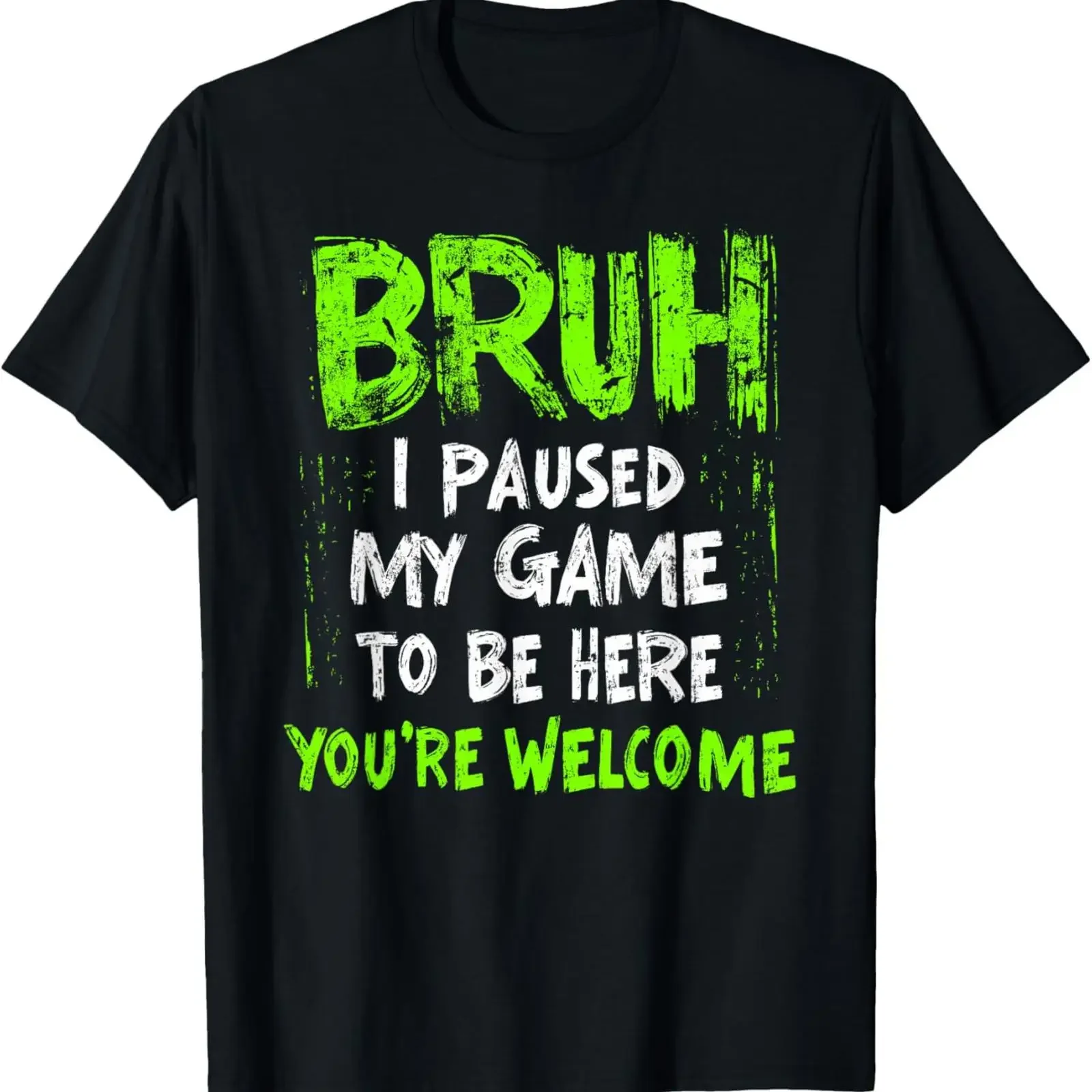 Funny Video Gamer Bruh I Paused My Game T Shirtn Boys Gaming Shirt vintage Washed Stylish Breathable designer clothes homme