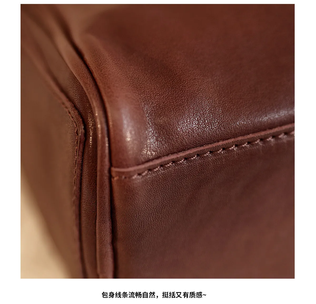 Outdoor-Tagesgepäcktasche aus Rindsleder, Damen-Umhängetasche, lässige Vintage-Designer-Handtasche aus echtem Leder, handgefertigt. – Detail 12