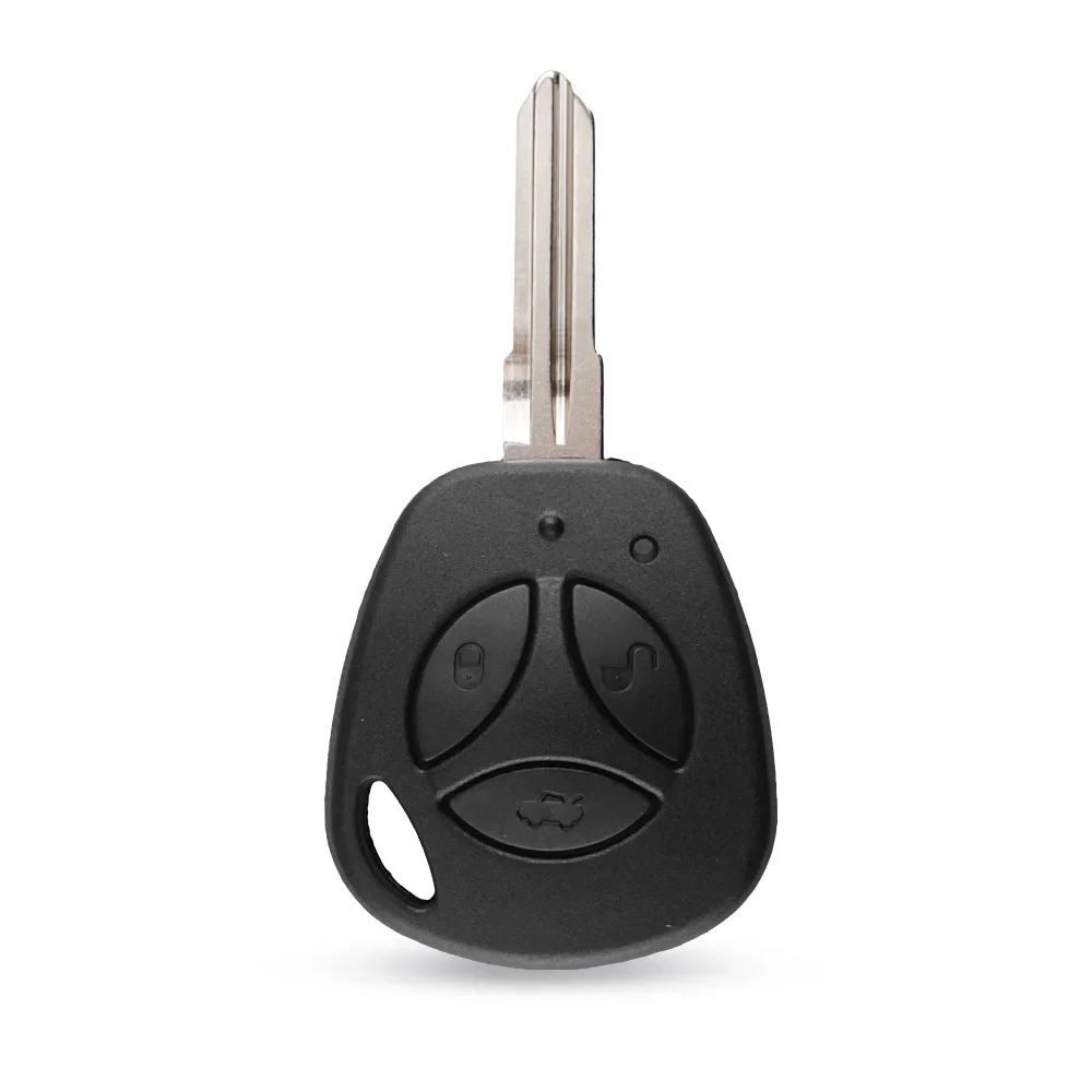 KEYYOU-carcasa de llave de coche remota, carcasa de repuesto sin cortar, cubierta en blanco, Fob ABS, para Lada Priora Kalina, 3 botones