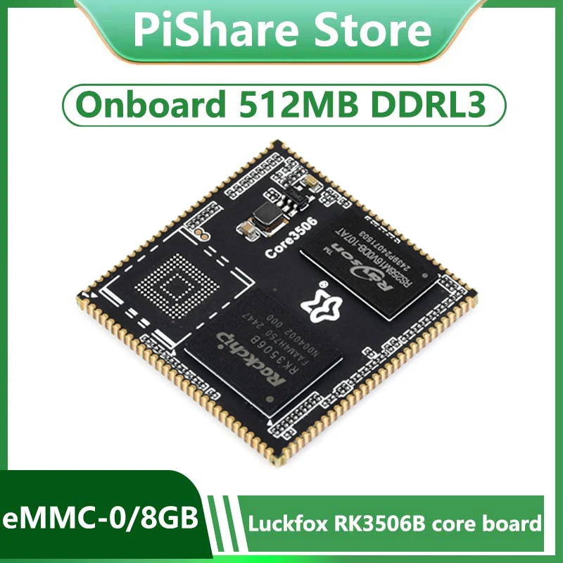 

LuckFox Lyra Core RK3506B Core3506B Board with 512MB DDRL3 and integrated triple-core Arm Cortex-M0 Processor
