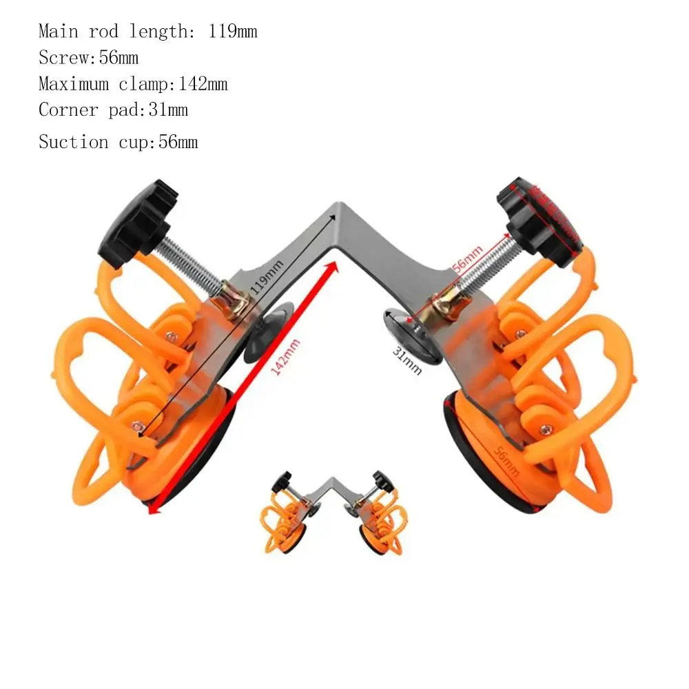 90 Degree Stone Seam Setter Suction Cup Antirust Countertop Installation Tool Stainless Steel Adjustable Marble Leveling Tool