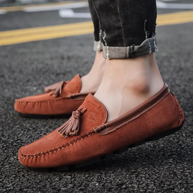 Golden Sapling Business Man Loafers Retro Leather Men\'s Casual Shoes Office Formal Flats Leisure Social Shoe Male Party Moccasin