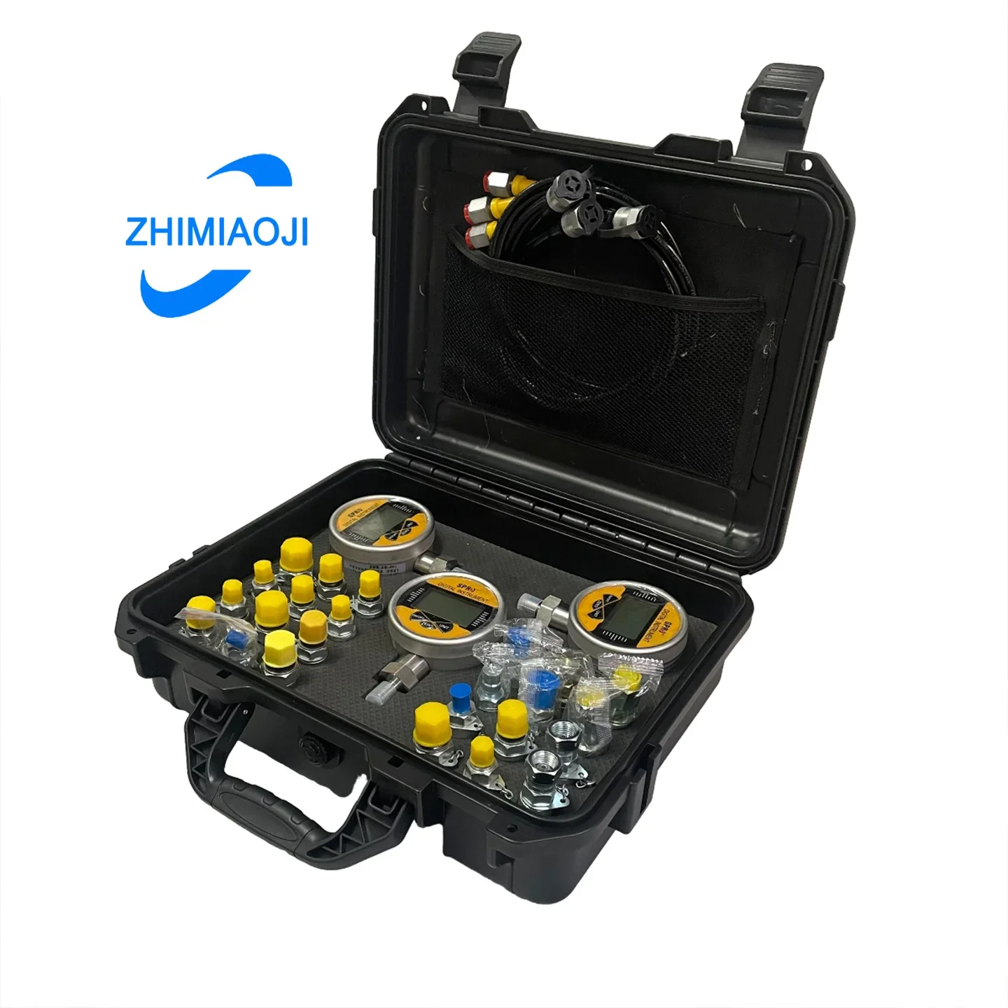 CJSHPSS Hydraulic High Precision Gauges Excavator Diagnostic Test Kits 0-3500 Hydraulic Pressure Gauge Set