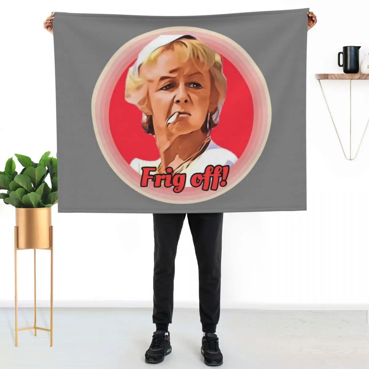 

Madge - Benidorm Throw Blanket Soft Warm Blanket Gift for Grandparents