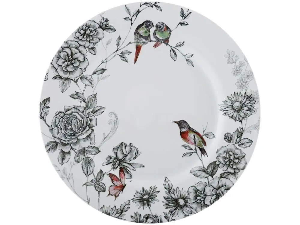 جهاز شاي دائري من السيراميك الكربوني ، جهاز فولير لتناول الطعام والشاي بالأبيض والأسود ، 20 * #5