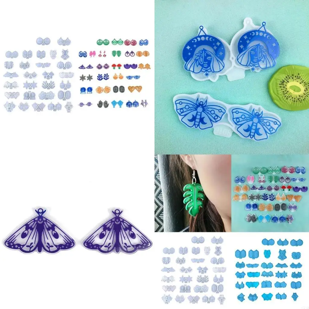 

28Pcs Hanging Pendant Earring Decoration Multiple Styles Irregular Silicone Mold
