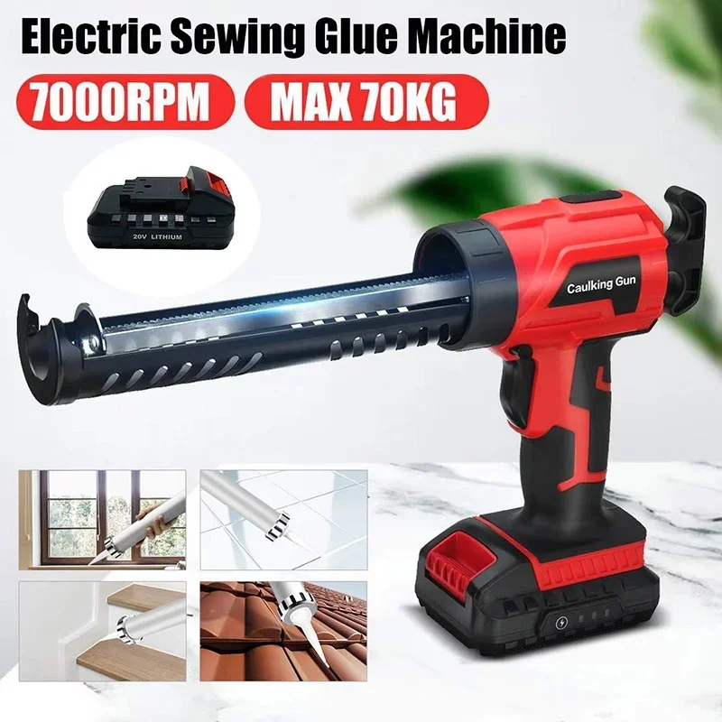 Cordless Handheld Electric Caulking Gun Multi-function Electric Pressure Glue Sewing Seams Sealant Glue Gun with Lithium Battery