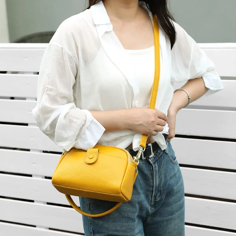 

Fashion Genuine Leather Crossbody Bag Bags for Women Travel Handle Handbag Fashion Shoulder Messenger Bag Ladies Small Bag