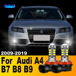 2Pcs LED 램프 자동차 앞 안개등 액세서리 아우디 A4 B7 B8 B9 2009 2010 2011 2012 2013 2014 2015 2016 2017 2018 2019