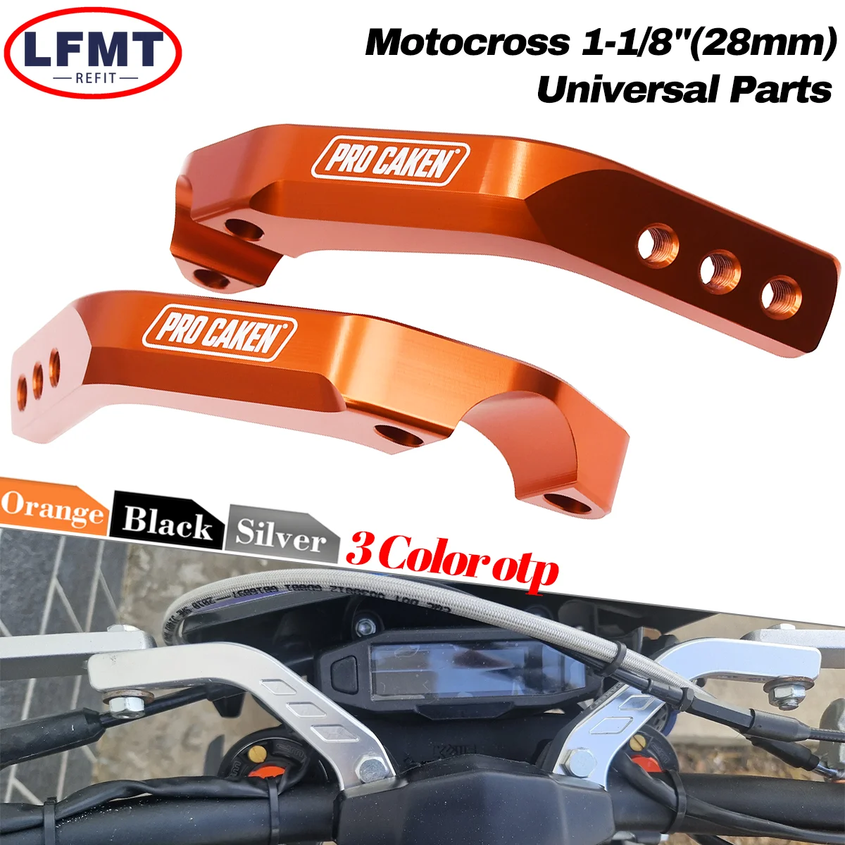 

Motorcycle 1-1/8"(28mm)Handguard Support Bracket Mount Handlebar Guard Clamp Universal For HONDA KTM YAMAHA KAWASAKI Motocross