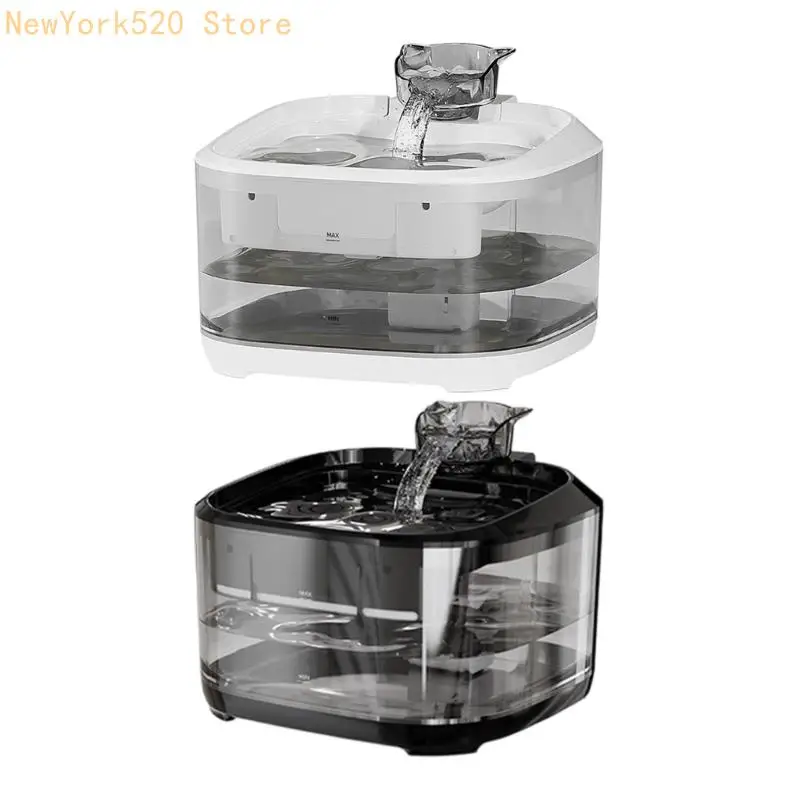 

N84C Quiet Cats Water Fountain 5L Automatic Circulation Filtration USB Powered Pet Drinking Bowl For Various Pet Household